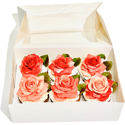 Luxury Floral Cupcakes with filling